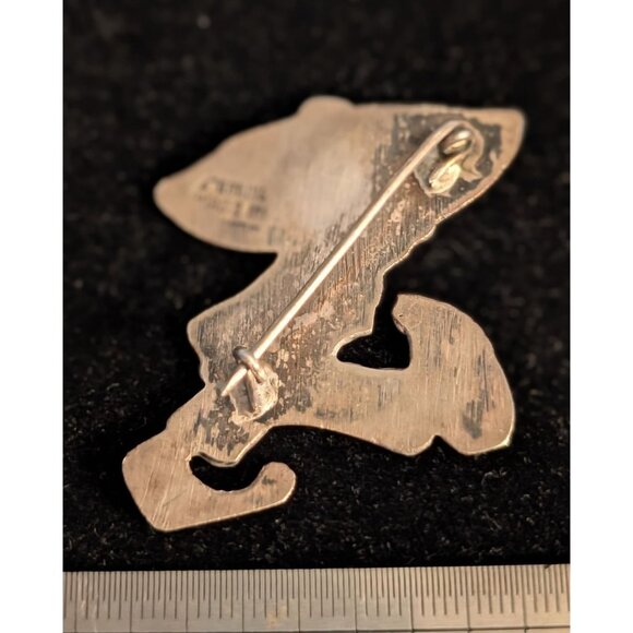 Vintage Mexican Sterling Silver Sombrero Man Brooch Unique Walking Figure Pin - Picture 9 of 13